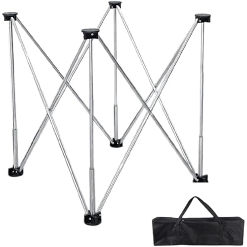 RoBeKaU 伸縮作業台 瞬速5秒設置 ワンタッチ 伸縮 折りたたみ作業台 組立不要 軽量 万能 作業デスク キャリーバッグ付き (4本脚)